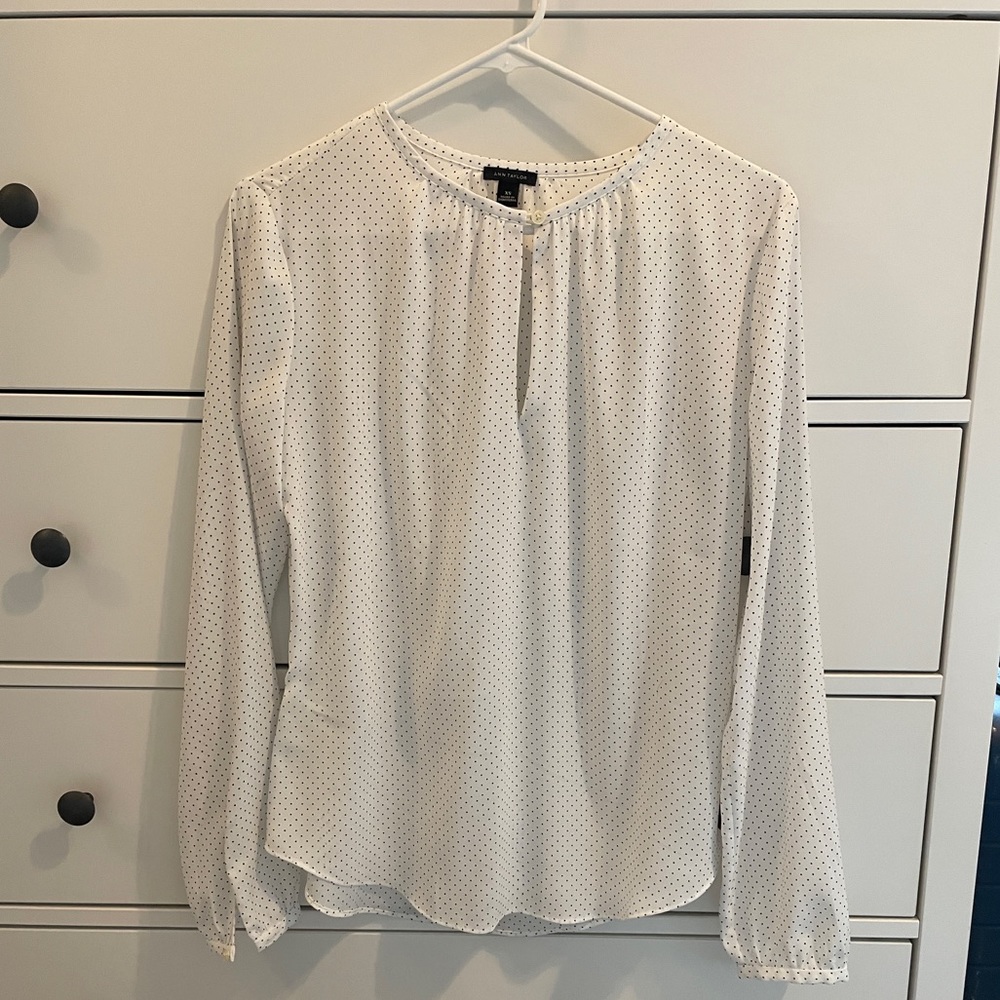 White Dotted Blouse